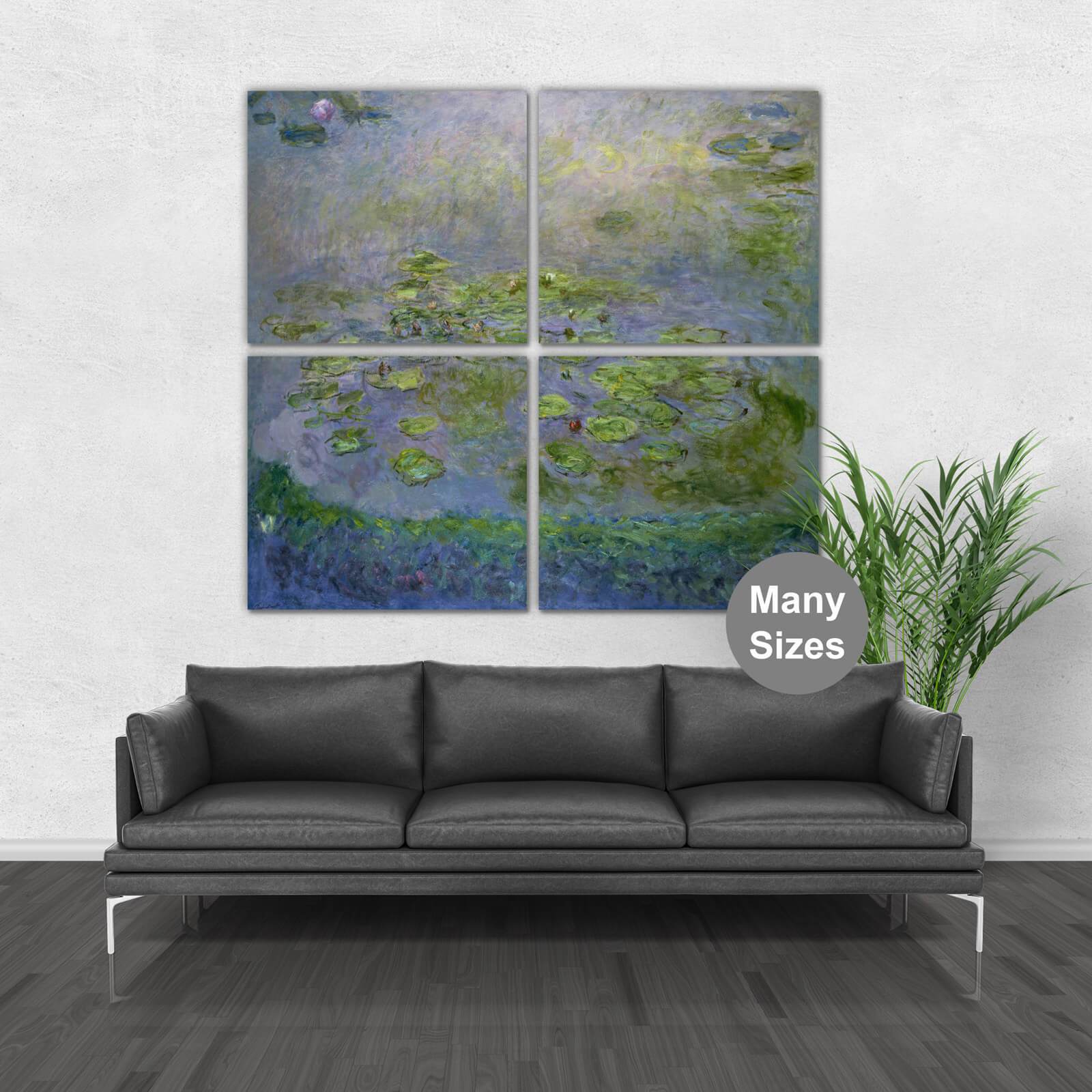  Vintage Monet Water Lillies Canvas Wall Art Famous