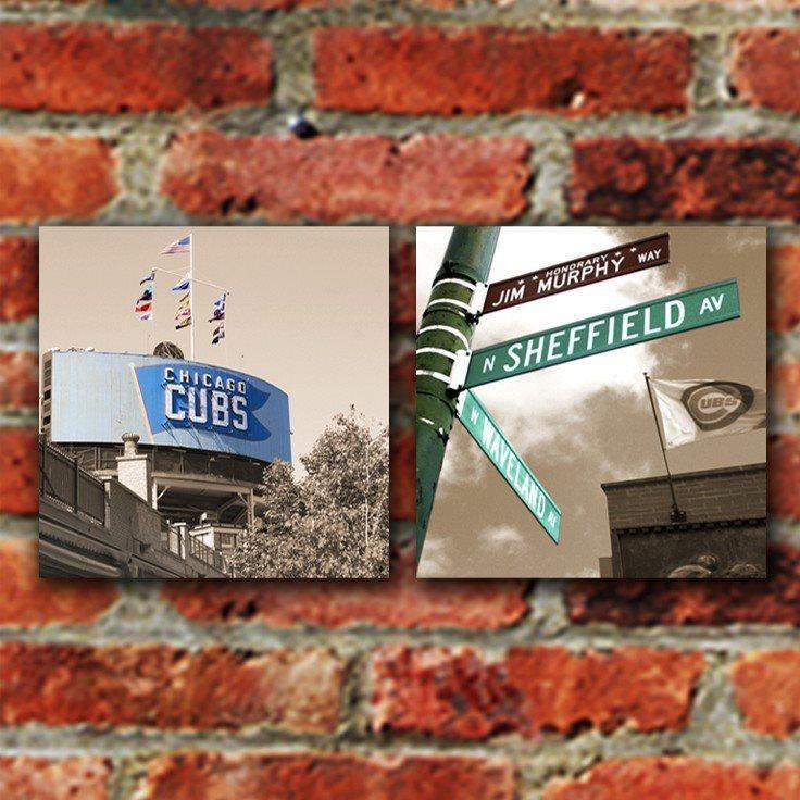 Chicago Cubs Wrigley Field Canvas Art Prints