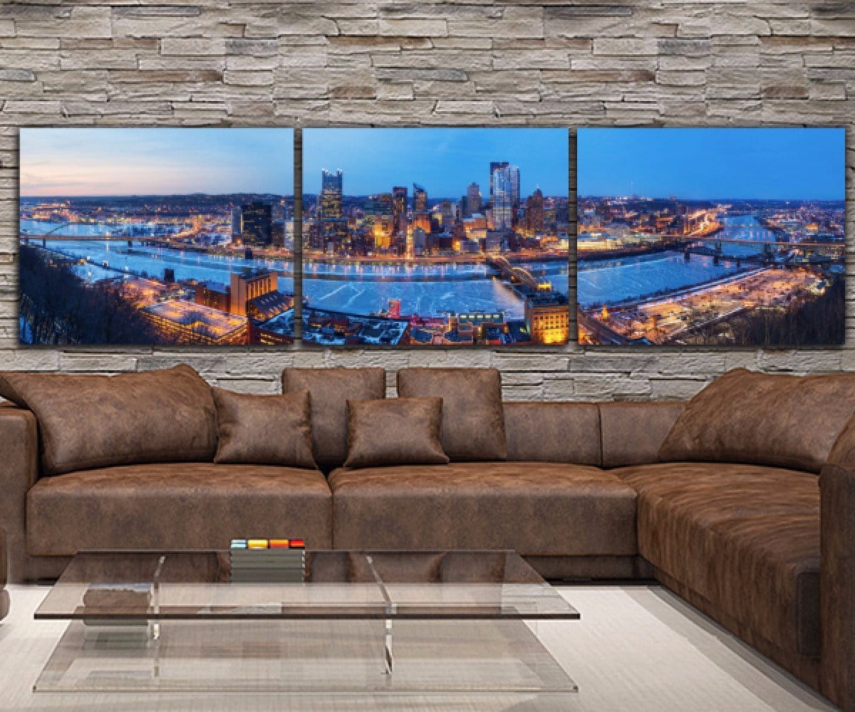 Heinz Field Printed on Canvas, Pittsburgh skyline, Large Pittsburgh St –  Capital Canvas Prints