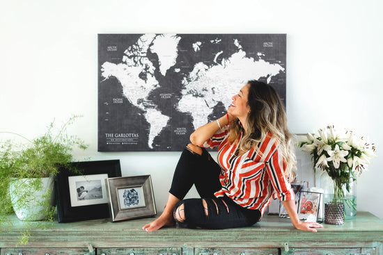 Celebrate Mom's Wanderlust with a Custom Push Pin Map