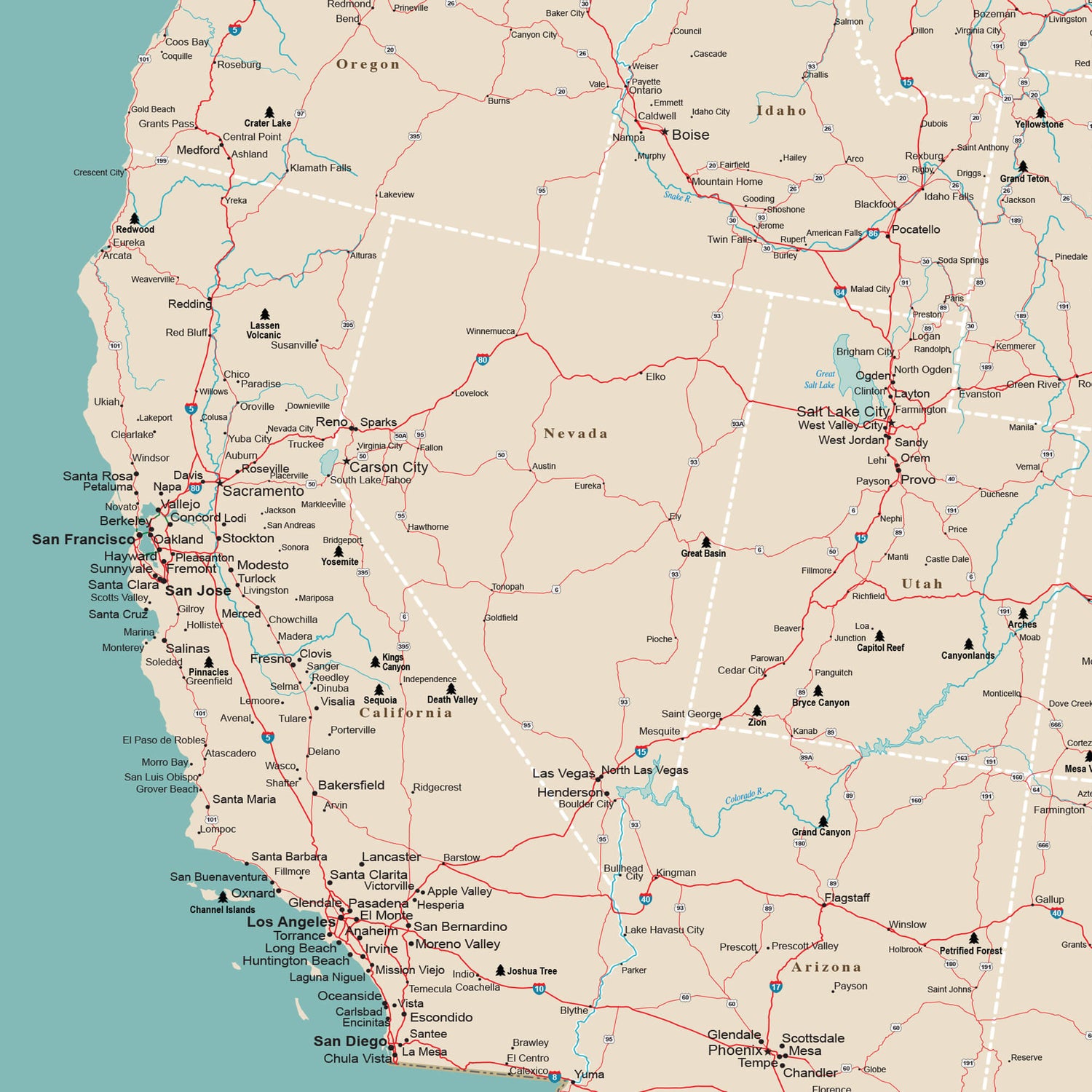 a map of australia with roads and major cities