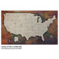 Detailed Collage USA Push Pin Map Single Panel