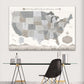 Farmhouse Push Pin USA Map - Single Panel