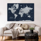 Navy Push Pin Travel Map of the World