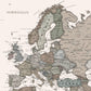 a map of europe with all the major cities