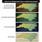 North Carolina Push Pin State Terrain Map