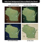 Wisconsin Push Pin Terrain Map