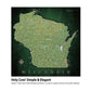 Wisconsin Push Pin Terrain Map