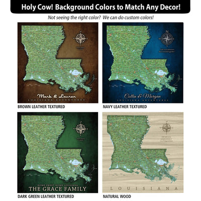 four different maps of the state of louisiana