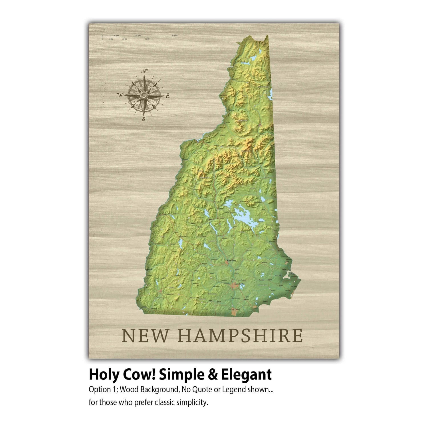 a map of the state of new hampshire