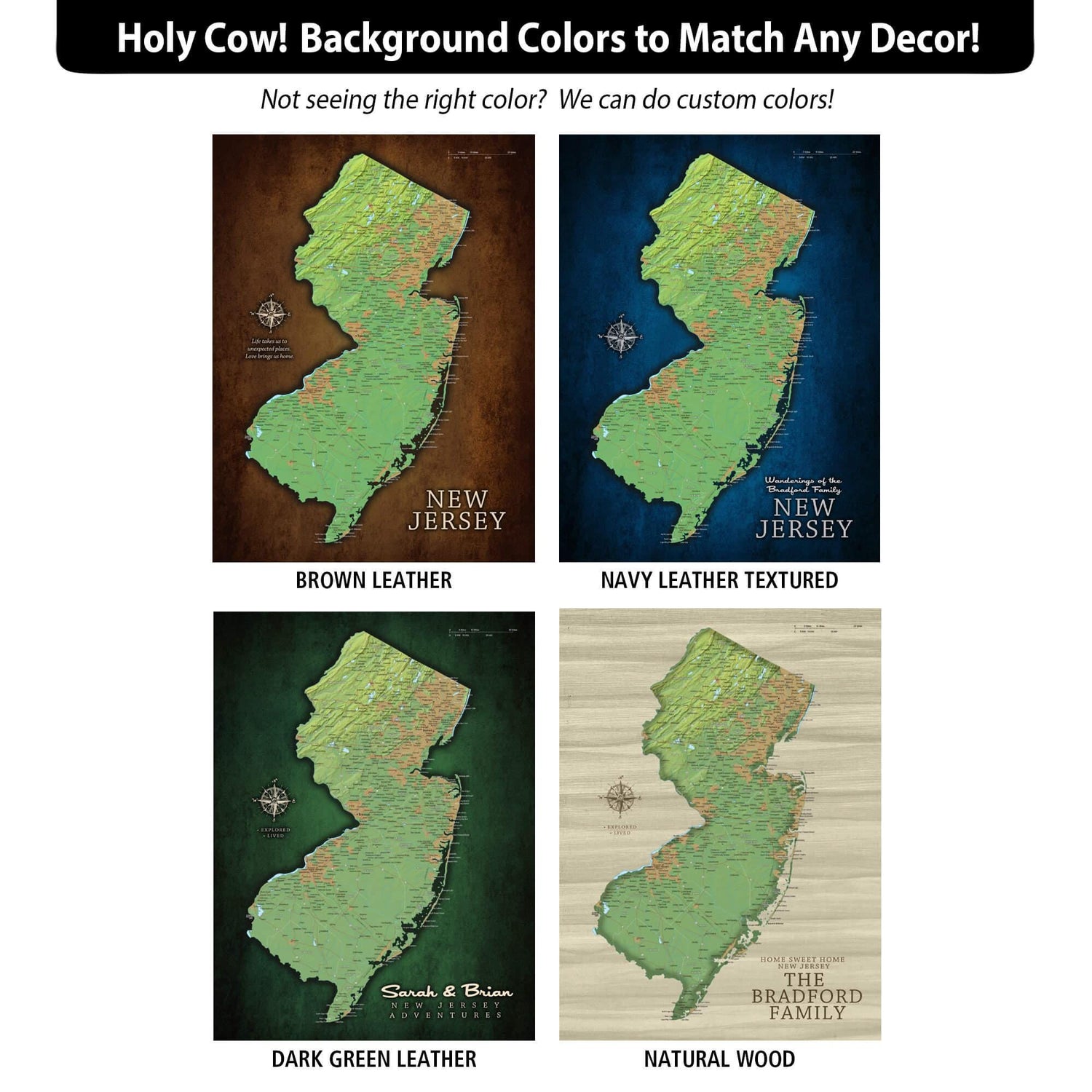 four maps of the state of new jersey