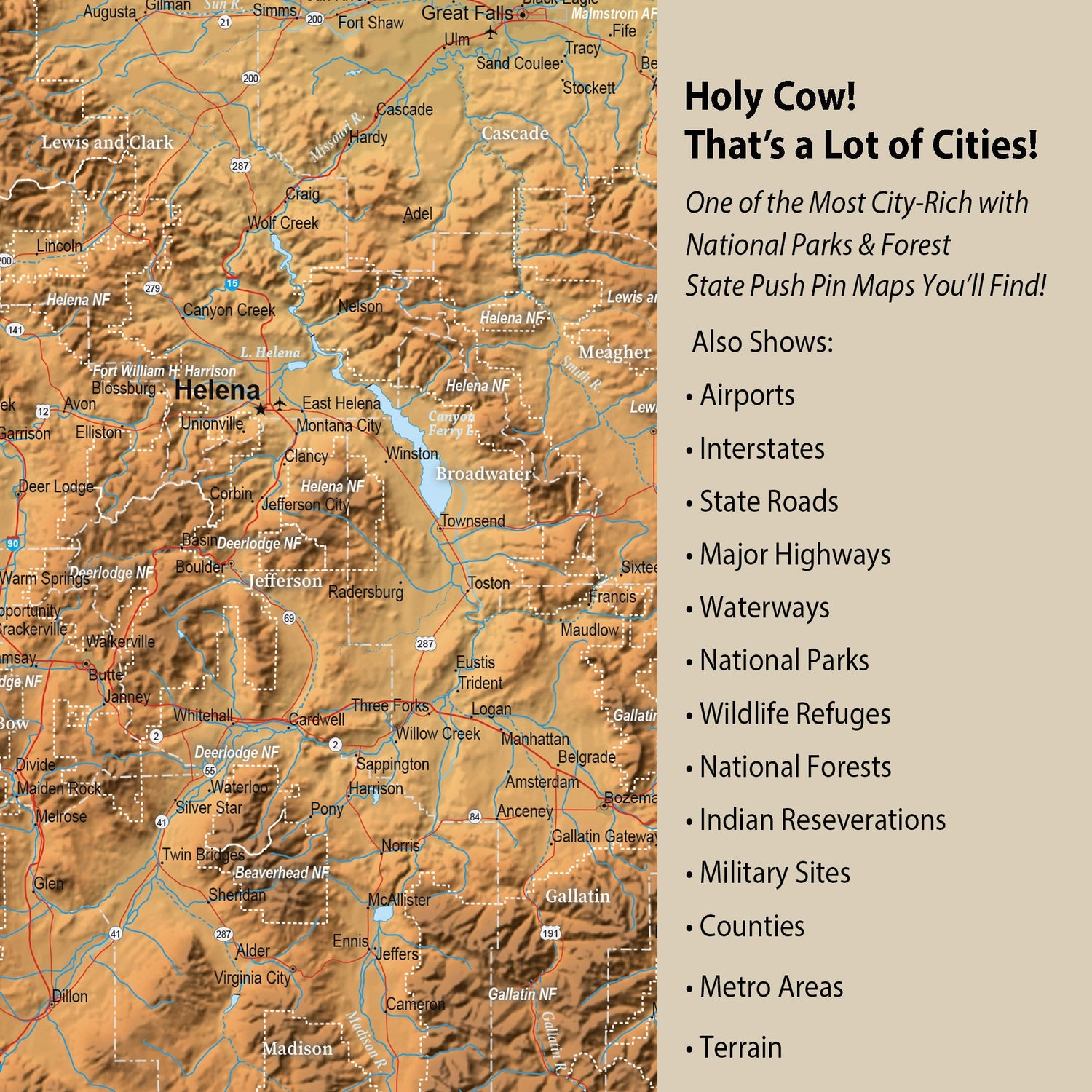 a large map of the state of california