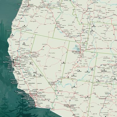 a large map of the state of wisconsin