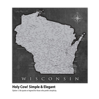 a black and white map of wisconsin