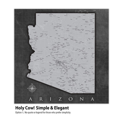 a black and white map of the state of arizona