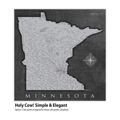 a black and white map of the state of minnesota