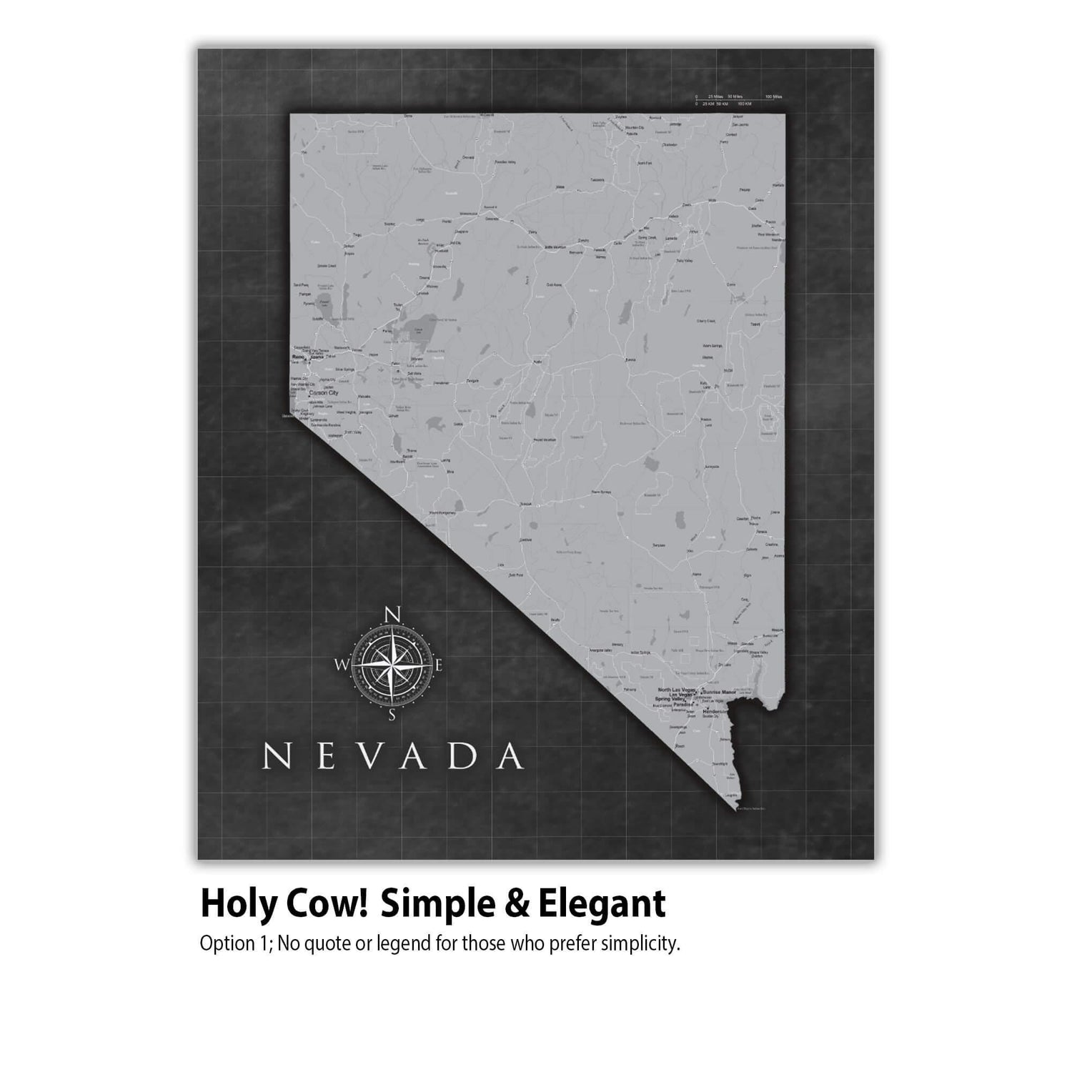 a black and white map of nevada