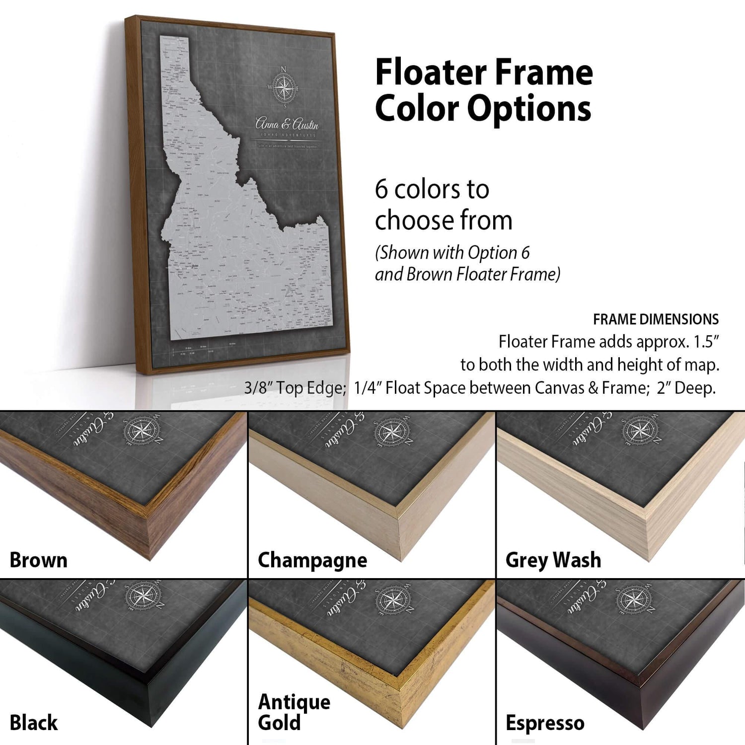 a picture frame with a map of the state of rhode