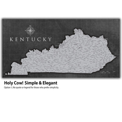 a black and white map of kentucky