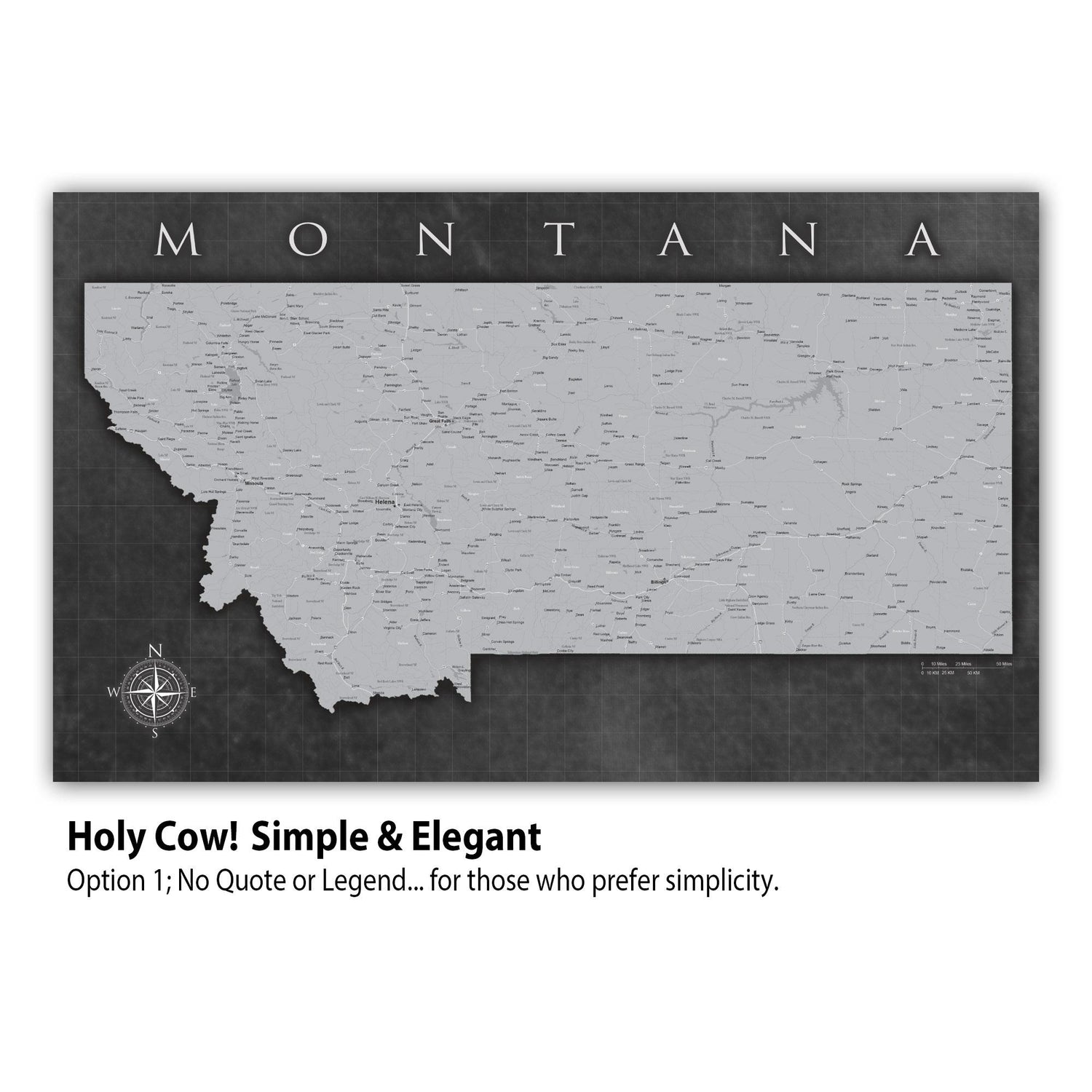 a black and white map of the state of montana