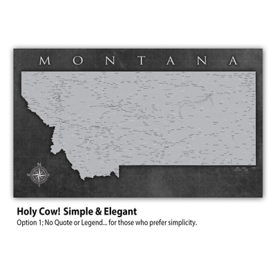 a black and white map of the state of montana