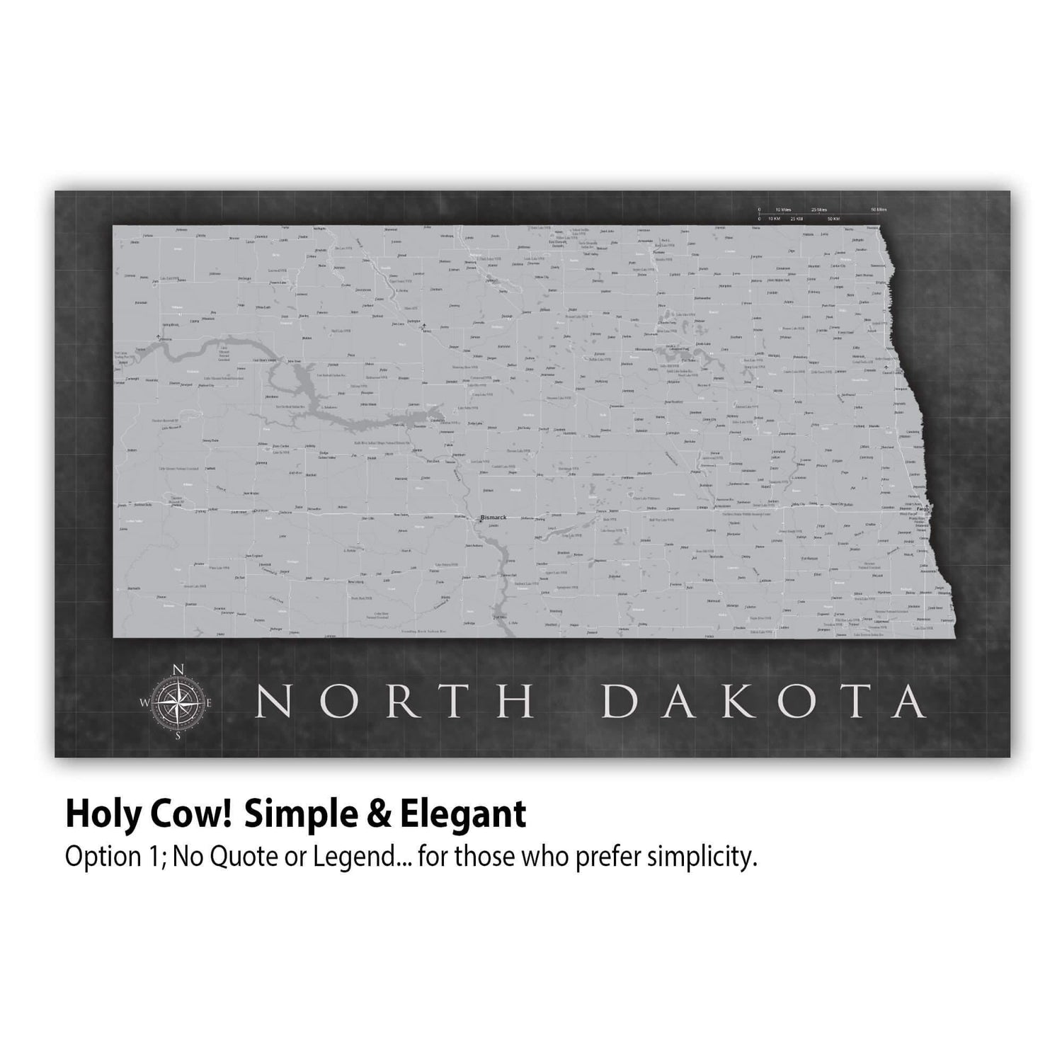 a map of the state of north dakota