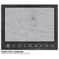 a black and white map of colorado