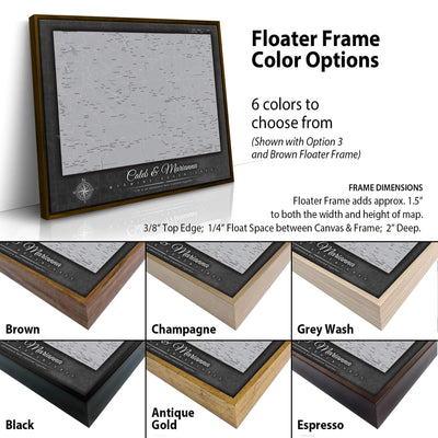 a picture frame with different colors and sizes