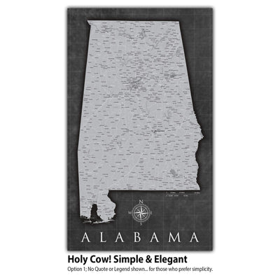 a black and white map of the state of alabama