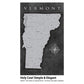 a black and white map of vermont