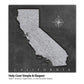 a black and white map of the state of california