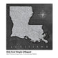 a black and white map of the state of mississippi