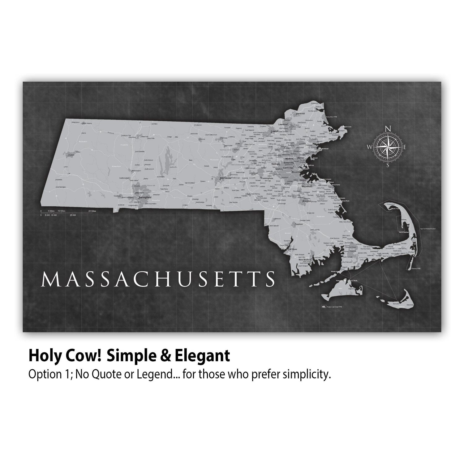 a black and white map of massachusetts