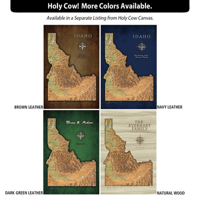 a series of four maps of the state of idaho