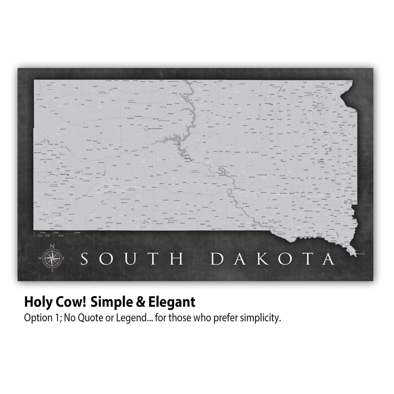 a map of the state of south dakota