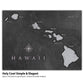 a black and white map of hawaii