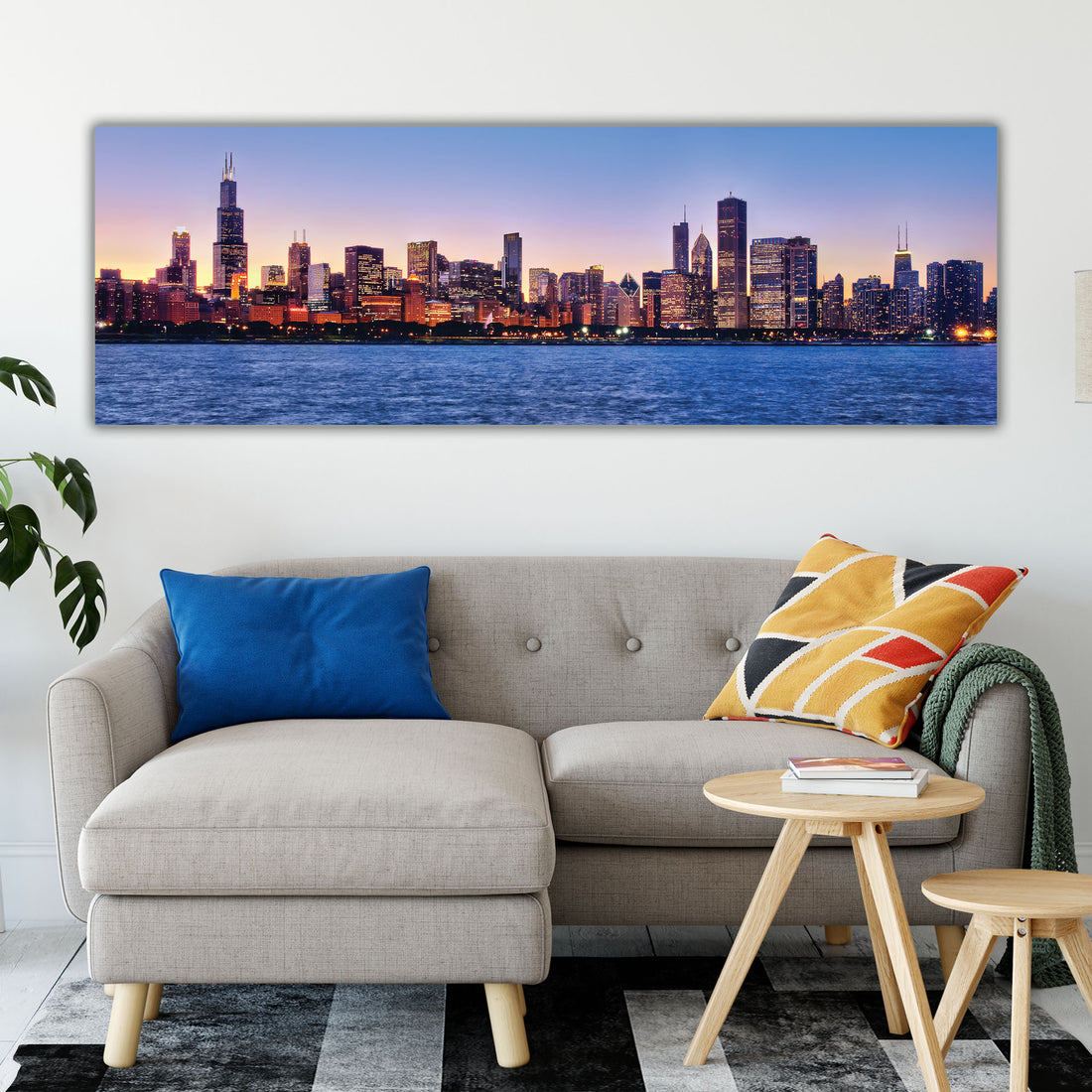 Chicago Skyline at Dusk | Holy Cow Canvas