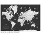 Modern Push Pin World Travel Map - Single Panel