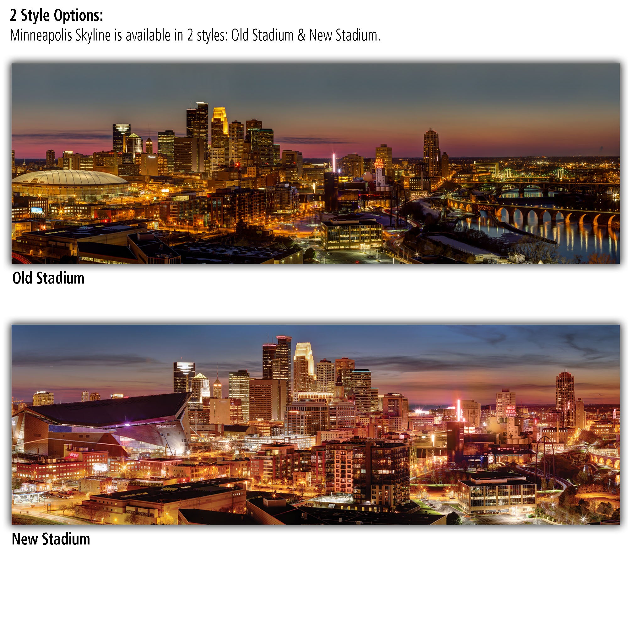 Minneapolis Skyline on Canvas, 2024 Large Wall Art, Minneapolis Print, Minneapolis art, Minneapolis Photo, Minneapolis Canvas, panoramic