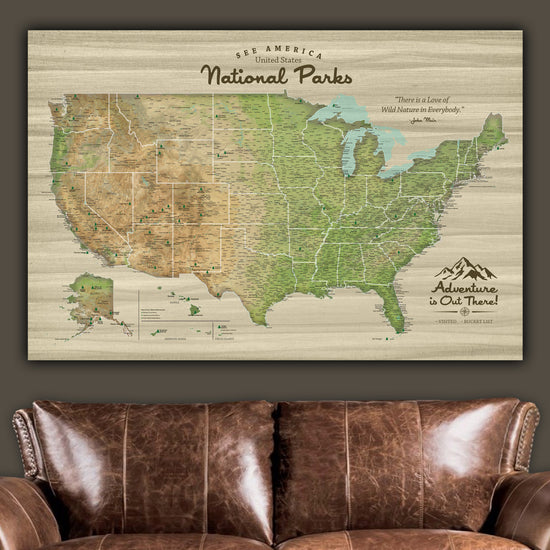 Pixel US Map Wall Art, Canvas Prints, Framed Prints, Wall Peels