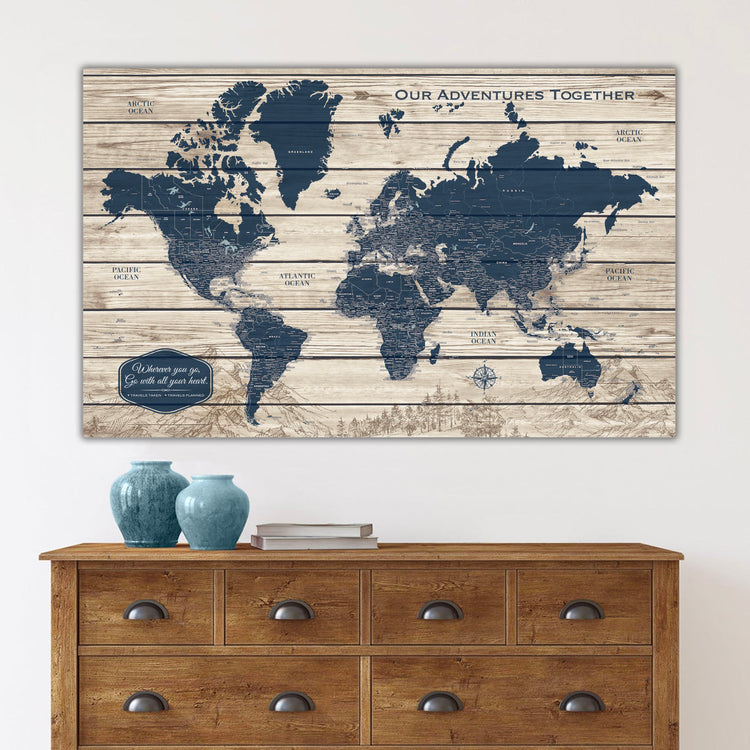 Push Pin World Travel Maps with Pins – Page 2 – Holy Cow Canvas