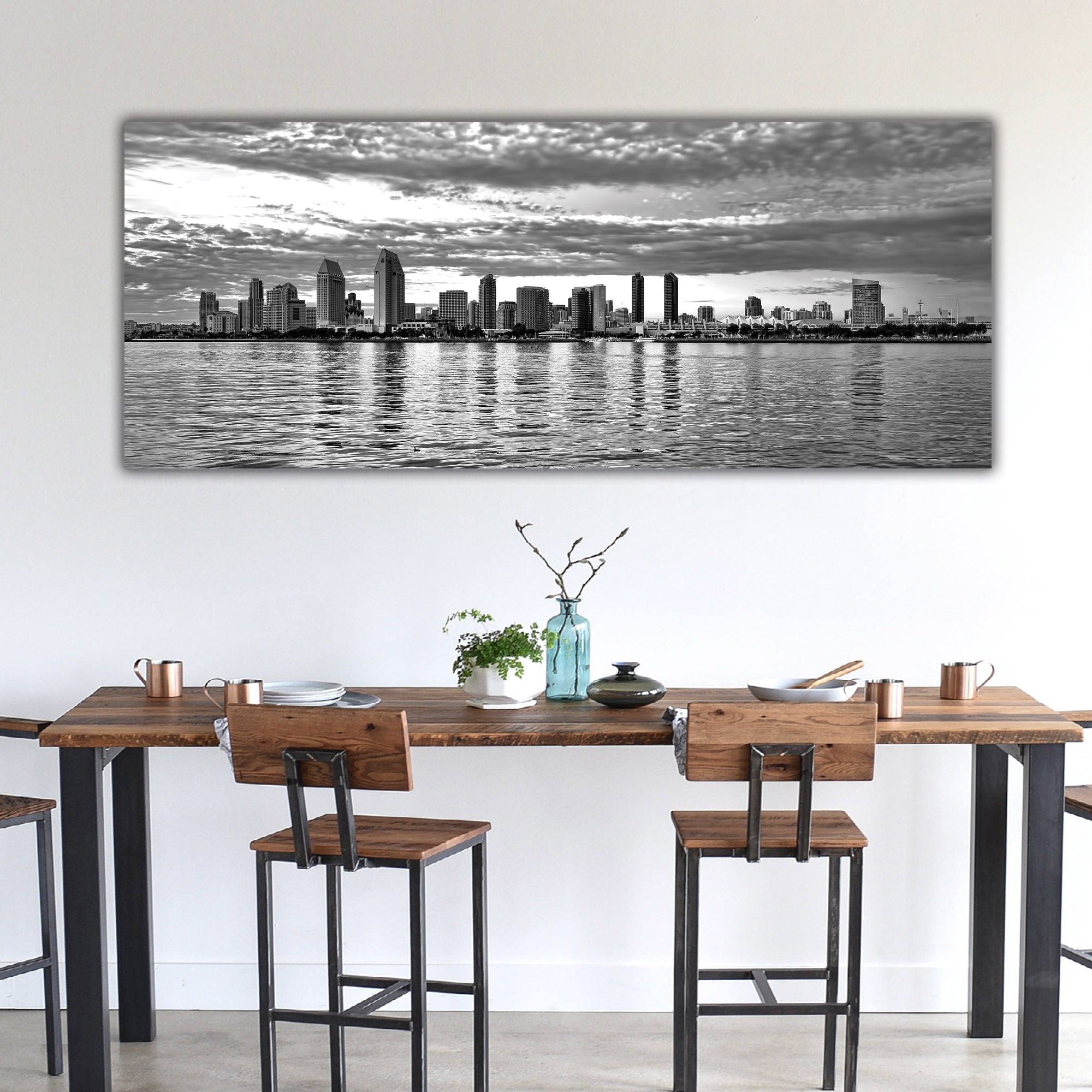 San Diego Skyline Canvas Wall Art Holy Cow Canvas