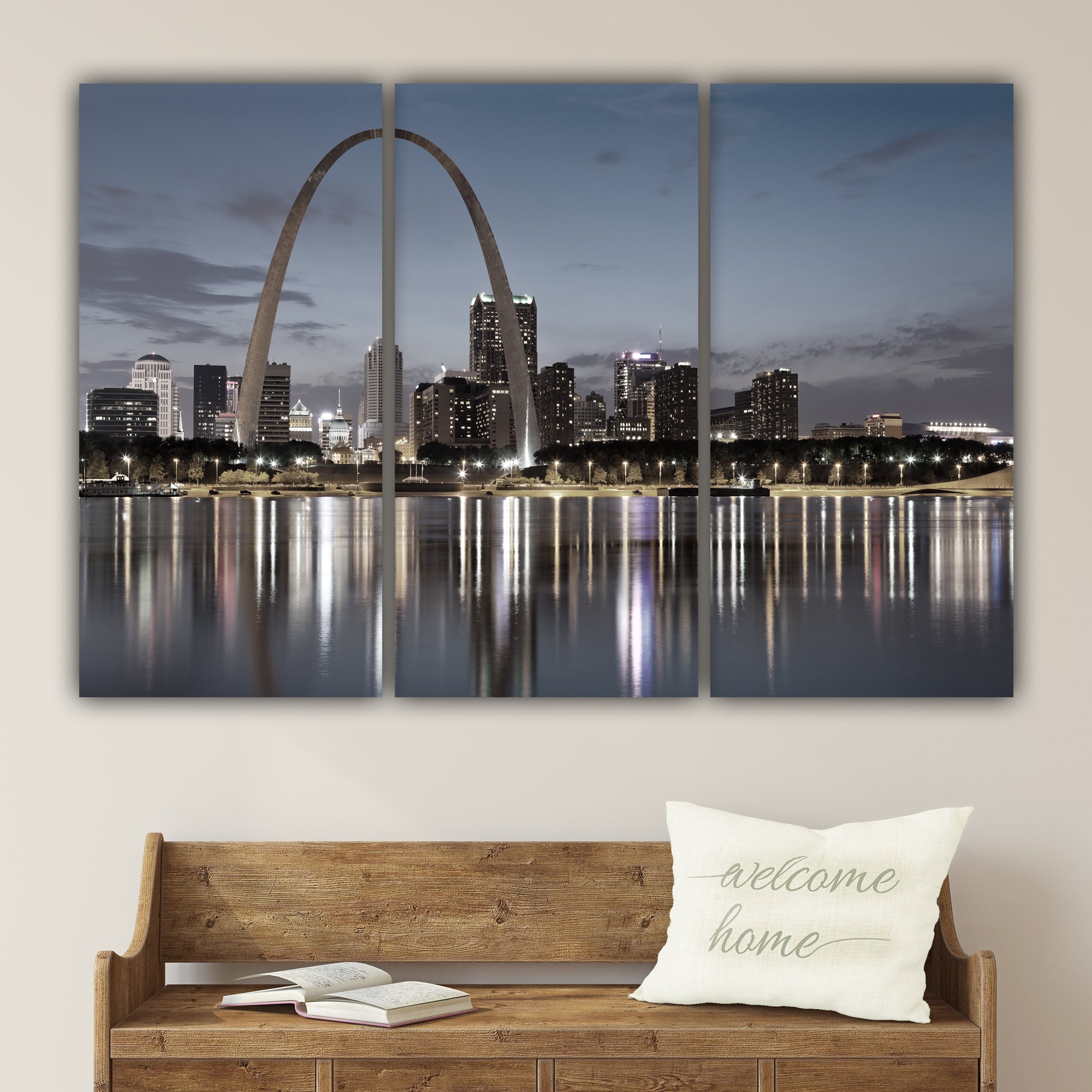 St. Louis Skyline on Canvas Holy Cow Canvas