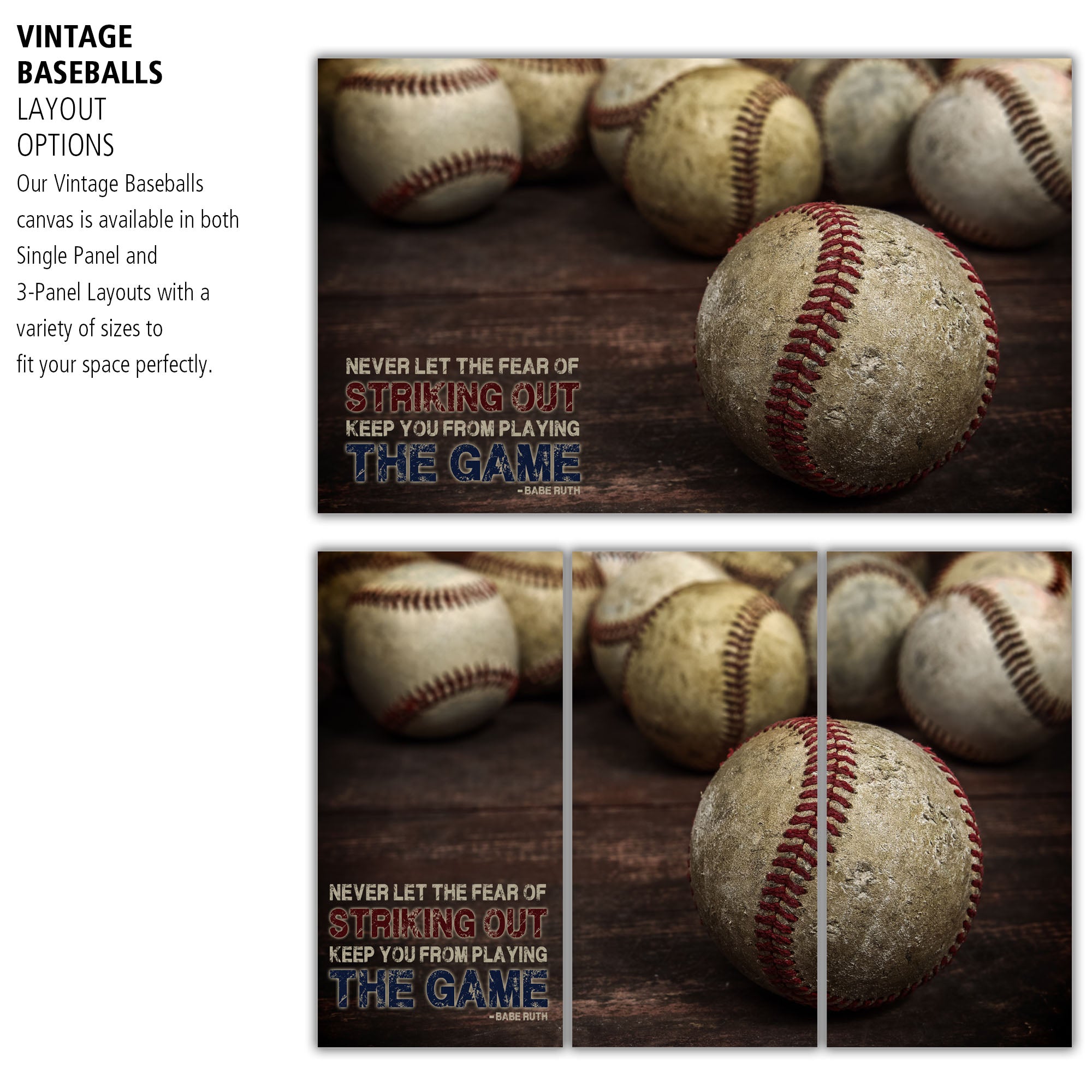  Old Vintage Baseball Wood Plank Canvas Prints Wall Art  Paintings Wall Artworks Pictures for Living Room Bedroom Decoration, 8x12  Inch Home Bathroom Wall Decor Posters: Posters & Prints