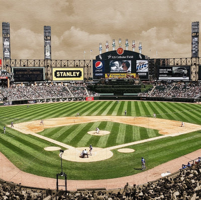 White Sox Stadium Chicago Canvas Guaranteed Rate Field -  Hong
