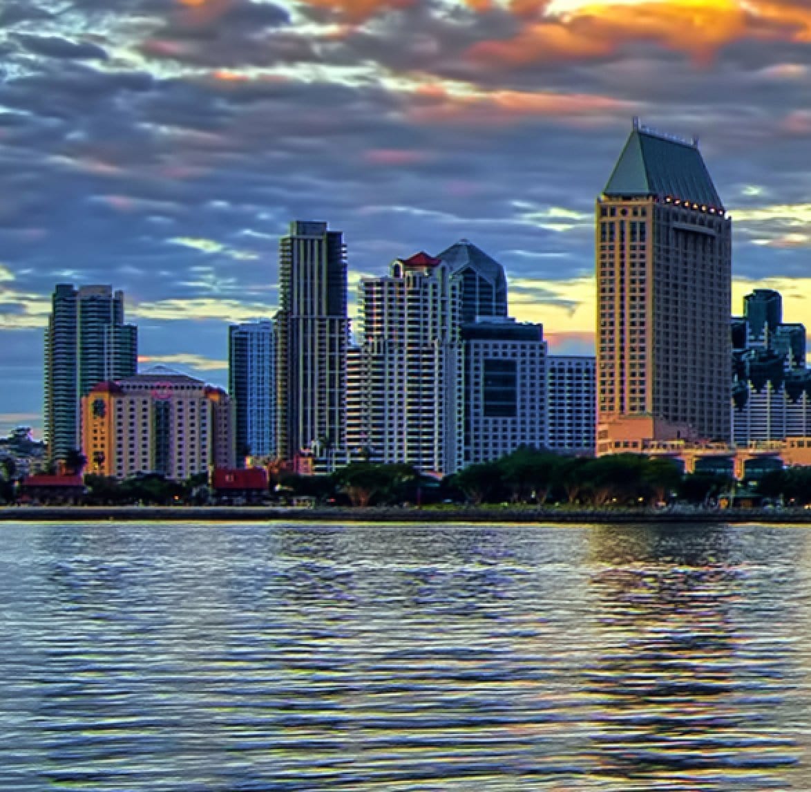 Canvas Set of City San Diego California skyline canvas San Diego wall art San Diego canvas California Skyline popular 3 Panel Split San Diego Photo